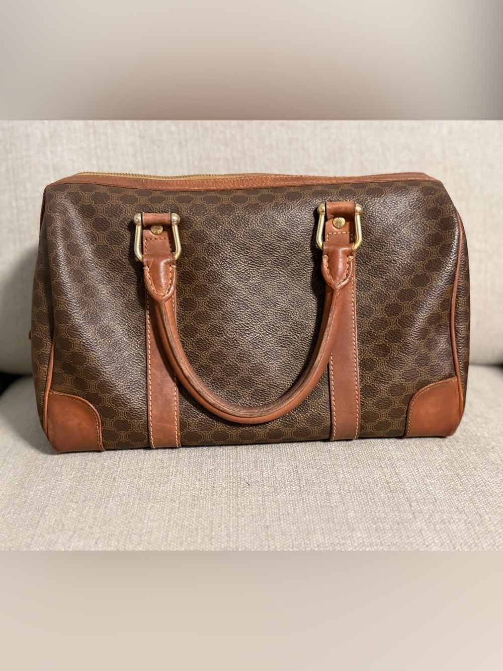 Vintage Celine Macadam Boston Bag 30